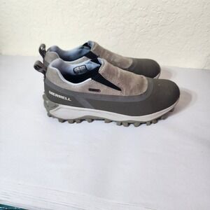 Merrell Coldpack Ice+ Moc Waterproof Winter Shoes Brown Suede Slip On Womens